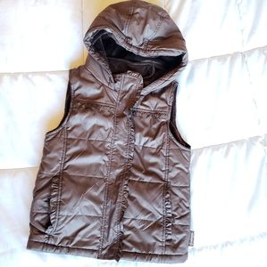 Girls' Weatherproof hooded puffer vest